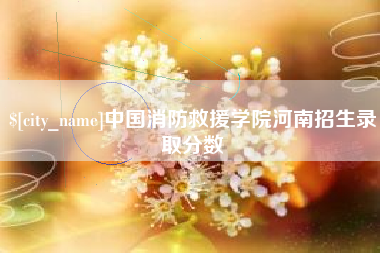 鸡西中国消防救援学院河南招生录取分数
