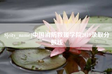 鸡西中国消防救援学院2019录取分数线