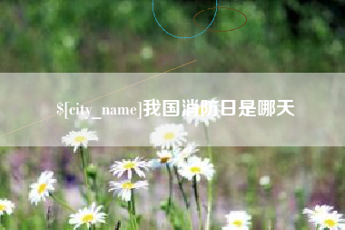 鸡西我国消防日是哪天
