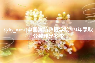 鸡西中国消防救援学院2024年录取分数线是多少