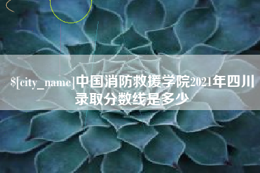 鸡西中国消防救援学院2021年四川录取分数线是多少