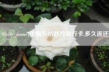 鸡西诈骗冻结对方银行卡,多久返还