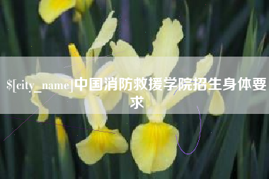 鸡西中国消防救援学院招生身体要求