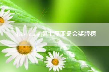鸡西第七届亚冬会奖牌榜