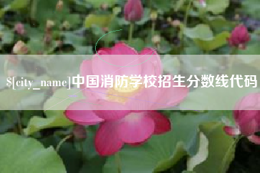 鸡西中国消防学校招生分数线代码
