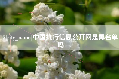 鸡西中国执行信息公开网是黑名单吗