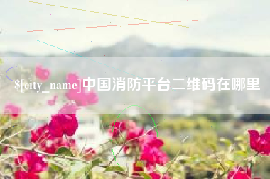 鸡西中国消防平台二维码在哪里