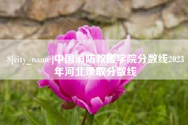 鸡西中国消防救援学院分数线2023年河北录取分数线