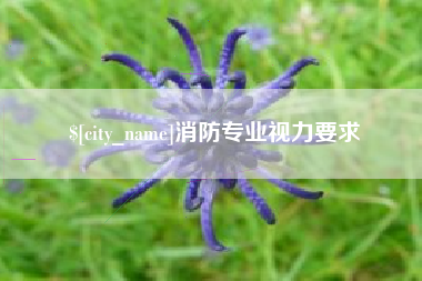 鸡西消防专业视力要求