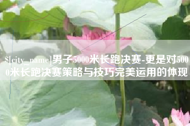 鸡西男子5000米长跑决赛-更是对5000米长跑决赛策略与技巧完美运用的体现