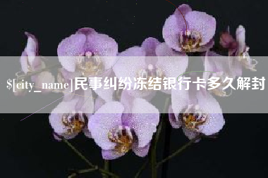 鸡西民事纠纷冻结银行卡多久解封