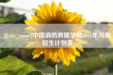 鸡西中国消防救援学院2021年河南招生计划表