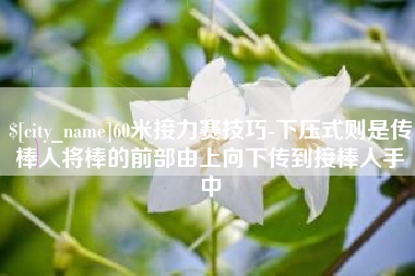 鸡西60米接力赛技巧-下压式则是传棒人将棒的前部由上向下传到接棒人手中