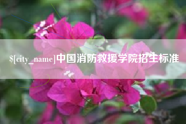 鸡西中国消防救援学院招生标准