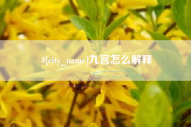 鸡西九宫怎么解释