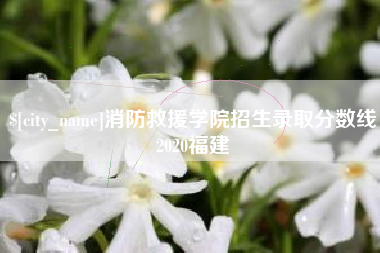 鸡西消防救援学院招生录取分数线2020福建