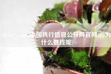鸡西中国执行信息公开网官网app为什么要钱呢