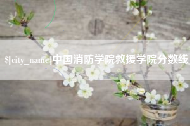鸡西中国消防学院救援学院分数线